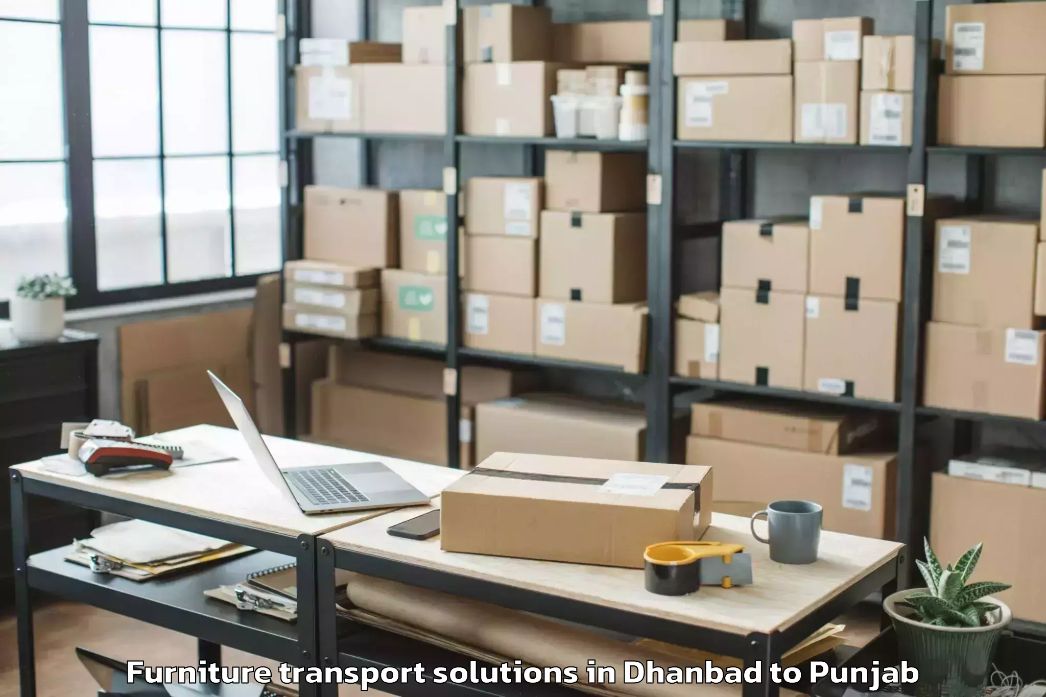 Easy Dhanbad to Raja Sansi Furniture Transport Solutions Booking